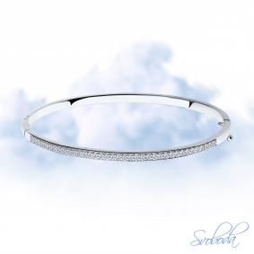 Серебряный браслет SOKOLOV 94050223 с фианитом 94050223 фото