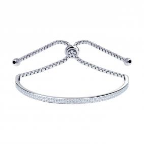 Серебряный браслет SOKOLOV 94050313-91 с фианитом 94050313-91 фото