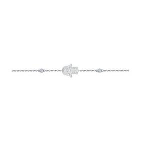 Серебряный браслет SOKOLOV 94050345 с фианитом 94050345 фото