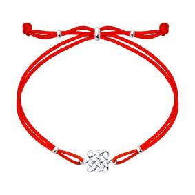 Текстильный шнурок с декоративным элементом из серебра SOKOLOV 94050359 94050359 фото