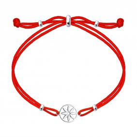 Текстильный шнурок с декоративным элементом из серебра SOKOLOV 94050365 94050365 фото