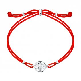 Текстильный шнурок с декоративным элементом из серебра SOKOLOV 94050366 94050366 фото