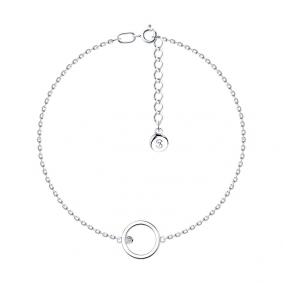 Серебряный браслет SOKOLOV 94050451 с фианитом 94050451 фото