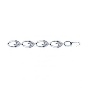 Серебряный браслет SOKOLOV 94050504 с фианитом 94050504 фото