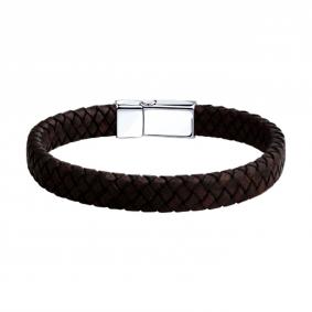 Кожаный браслет SOKOLOV с замком из серебра 94050531 94050531 фото