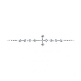 Серебряный браслет SOKOLOV 94050543 с фианитом 94050543 фото