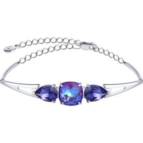 Серебряный браслет SOKOLOV 94050567 с кристаллом Swarovski 94050567 фото