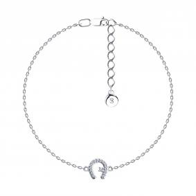 Серебряный браслет SOKOLOV 94050595 с фианитом 94050595 фото