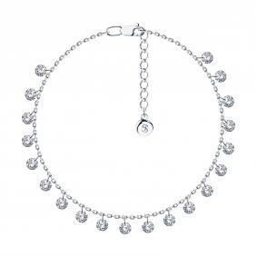 Серебряный браслет SOKOLOV 94050623 с фианитом 94050623 фото