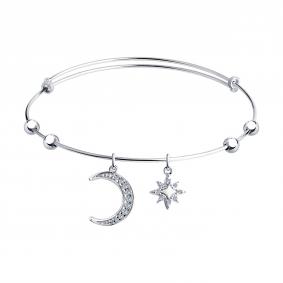 Серебряный браслет SOKOLOV 94050630 с фианитом 94050630 фото