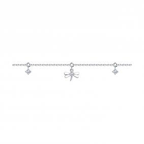 Серебряный браслет SOKOLOV 94050672 с фианитом 94050672 фото