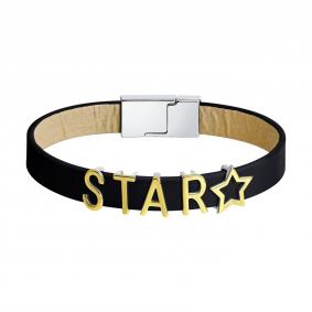 Кожаный браслет SOKOLOV с замком из лимонного серебра 94050814 94050814 фото