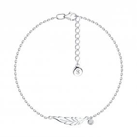 Серебряный браслет SOKOLOV 94050941 с фианитом 94050941 фото