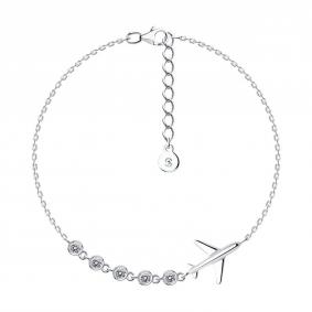 Серебряный браслет SOKOLOV 94050964-91 с фианитом 94050964-91 фото