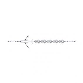 Серебряный браслет SOKOLOV 94050964 с фианитом 94050964 фото