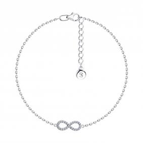 Серебряный браслет SOKOLOV 94050967 с фианитом 94050967 фото