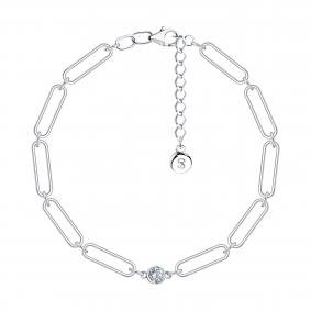 Серебряный браслет SOKOLOV 94050968 с фианитом 94050968 фото