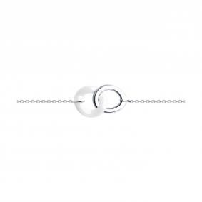 Серебряный браслет SOKOLOV 94050970 с керамикой 94050970 фото