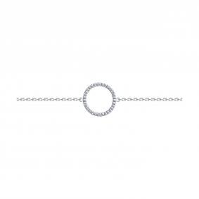 Серебряный браслет SOKOLOV 94050972-91 с фианитом 94050972-91 фото