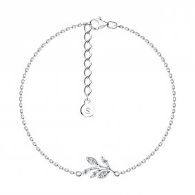 Серебряный браслет SOKOLOV 94050994-91 с фианитом 94050994-91 фото