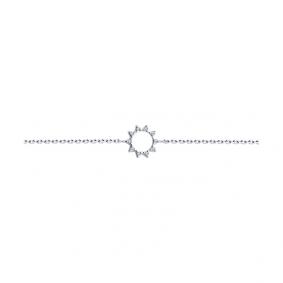 Серебряный браслет SOKOLOV 94050999 с фианитом 94050999 фото