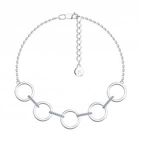 Серебряный браслет SOKOLOV 94051015 с фианитом 94051015 фото