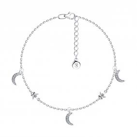 Серебряный браслет SOKOLOV 94051016 с фианитом 94051016 фото