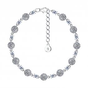 Серебряный браслет SOKOLOV 94051026 с фианитом 94051026 фото