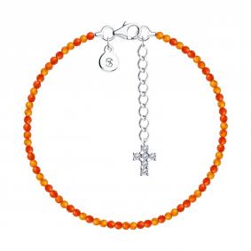 Серебряный браслет SOKOLOV 94051027 с фианитом 94051027 фото