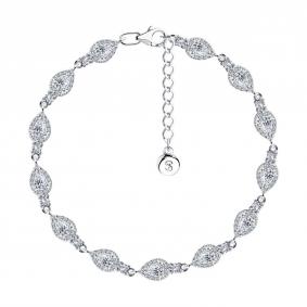 Серебряный браслет SOKOLOV 94051034-91 с фианитом 94051034-91 фото