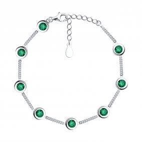 Серебряный браслет SOKOLOV 94051052-91 с фианитом 94051052-91 фото