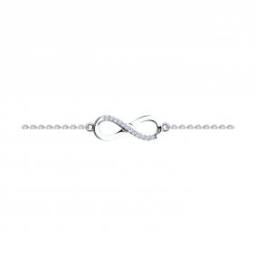 Серебряный браслет SOKOLOV 94051114-91 с фианитом 94051114-91 фото