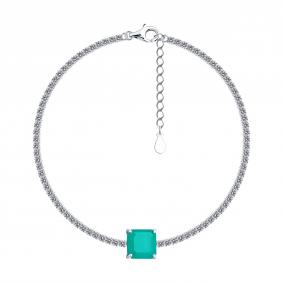 Серебряный браслет SOKOLOV 94051117-91 с фианитом 94051117-91 фото