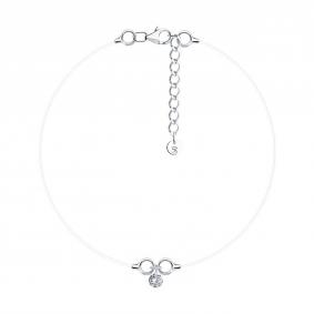 Браслет на леске SOKOLOV с фианитом 94051169 94051169 фото