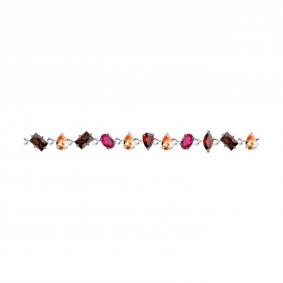 Серебряный браслет SOKOLOV 94051182-91 с фианитом и рубиновым корундом 94051182-91 фото