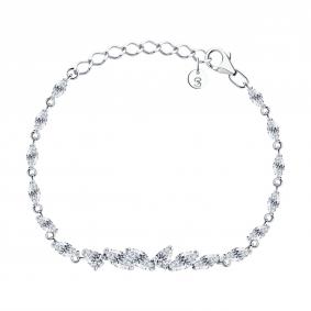 Серебряный браслет SOKOLOV 94051194 с фианитом 94051194 фото