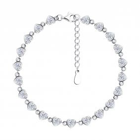 Серебряный браслет SOKOLOV 94051206-91 с фианитом 94051206-91 фото