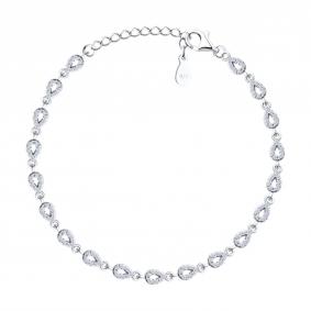 Серебряный браслет SOKOLOV 94051207-91 с фианитом 94051207-91 фото