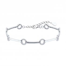 Серебряный браслет SOKOLOV 94051215-91 с фианитом 94051215-91 фото