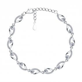 Серебряный браслет SOKOLOV 94051221-91 с фианитом 94051221-91 фото