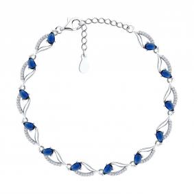 Серебряный браслет SOKOLOV 94051226-91 с фианитом 94051226-91 фото