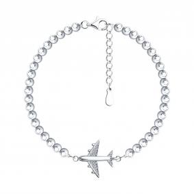 Серебряный браслет SOKOLOV 94051231-91 с фианитом 94051231-91 фото