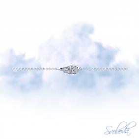 Серебряный браслет SOKOLOV 94051235 с фианитом 94051235 фото