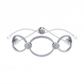 Серебряный браслет SOKOLOV 94051259 с фианитом 94051259 фото