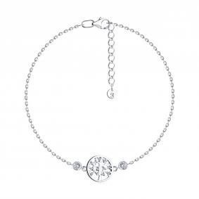 Серебряный браслет SOKOLOV 94051261 с фианитом 94051261 фото