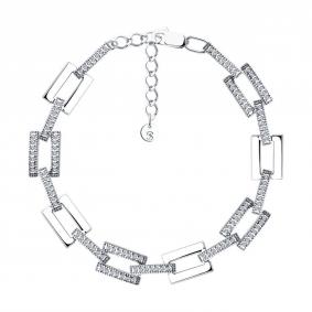 Серебряный браслет SOKOLOV 94051262-91 с фианитом 94051262-91 фото