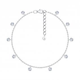 Серебряный браслет SOKOLOV 94051301 с фианитом 94051301 фото