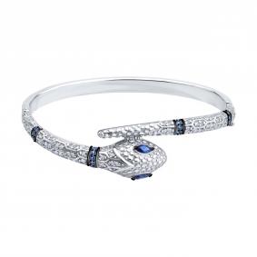 Серебряный браслет Символ года Змея SOKOLOV с фианитом 94051512 94051512 фото