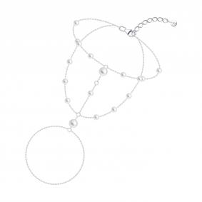 Серебряный браслет SOKOLOV 94051608 с жемчугом 94051608 фото