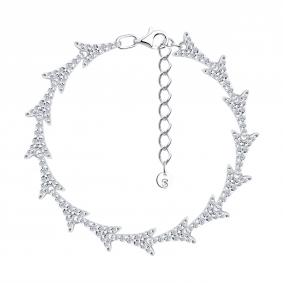 Серебряный браслет SOKOLOV 94051611 с фианитом 94051611 фото